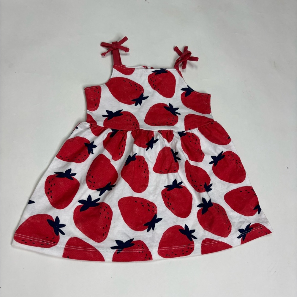 Baby Girl Strawberry Print Kids Dress Size 9M